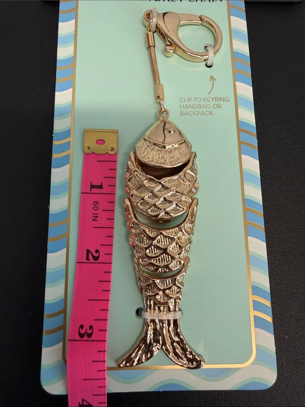 Piper K | Coastal Summer Gold Tone Fish Bag Charm
